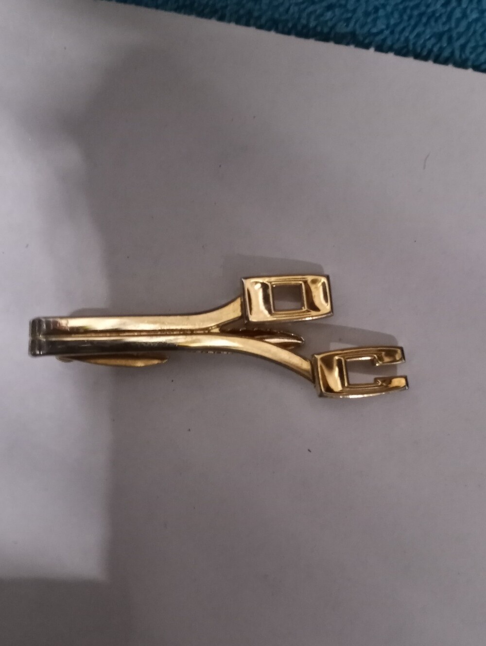 Gold Tone Vintage Tie Clip Hickok - O C Initials
